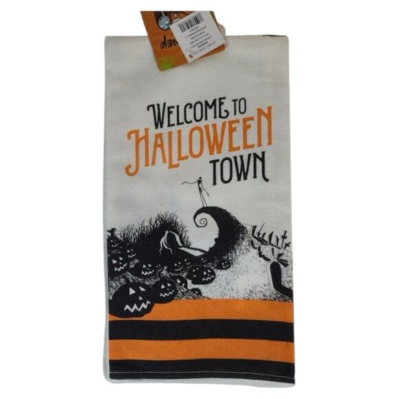 Nightmare Before Christmas Halloween Kitchen Set Of 2 Hand Towels 19.25 Inches - Picture 2 of 4